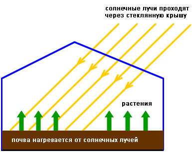 Схема влияния солнца на теплицу Схема влияния солнца на теплицу